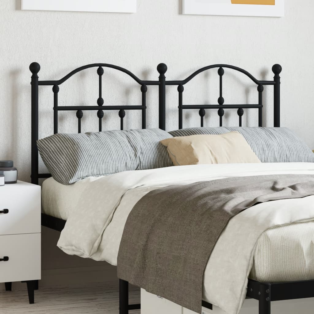 Metal Replace Headboard Black 120 cm