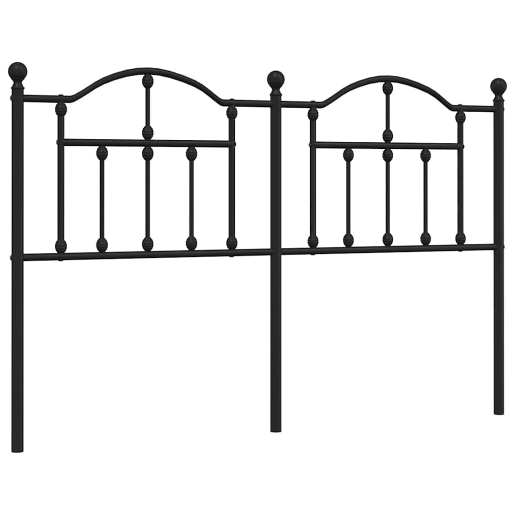 Metal Replace Headboard Black 135 cm