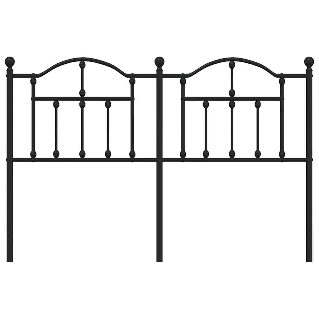 Metal Replace Headboard Black 135 cm