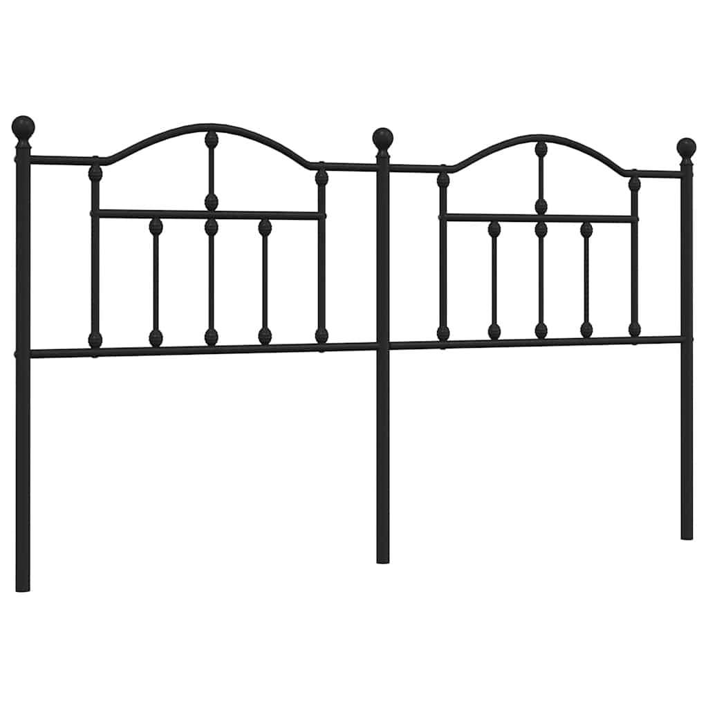 Metal Replace Headboard Black 160 cm