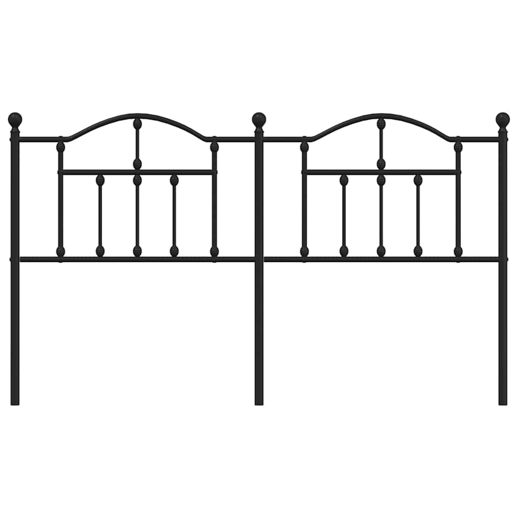 Metal Replace Headboard Black 160 cm
