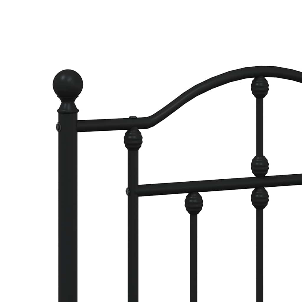 Metal Replace Headboard Black 160 cm