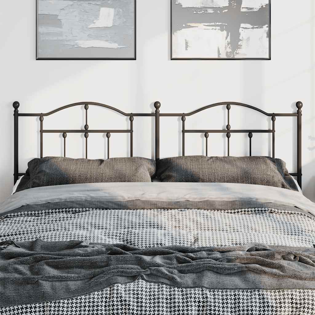 Metal Replace Headboard Black 193 cm
