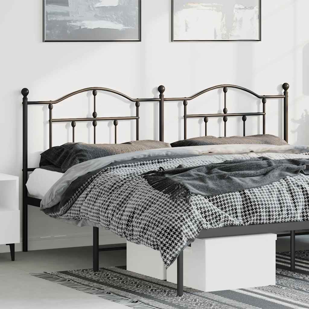Metal Replace Headboard Black 193 cm
