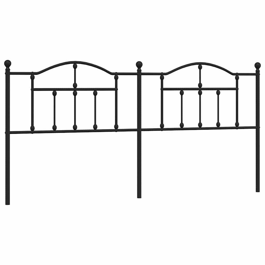 Metal Replace Headboard Black 200 cm