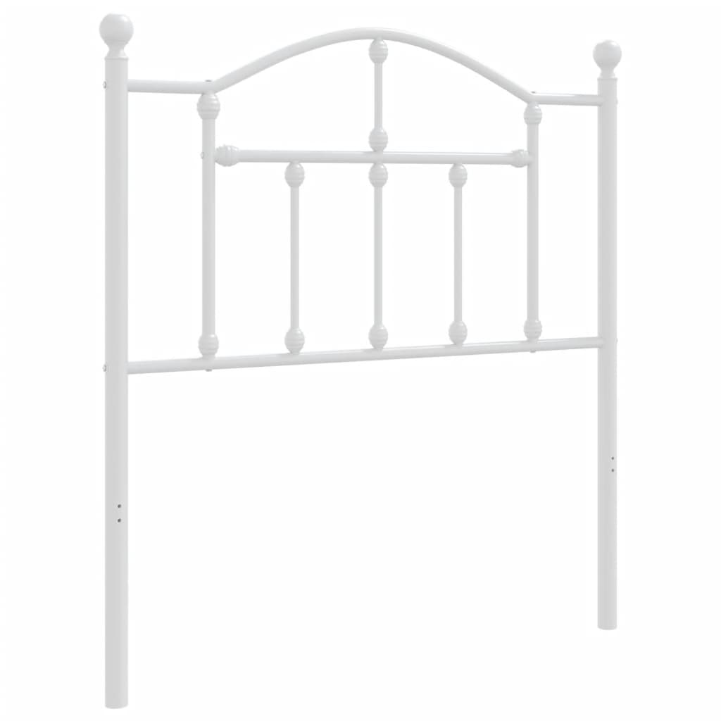 vidaXL Metal Headboard White 80 cm