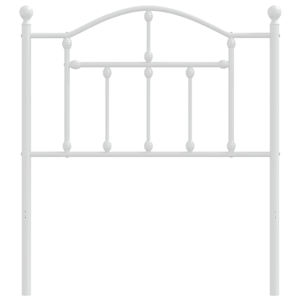 vidaXL Metal Headboard White 80 cm