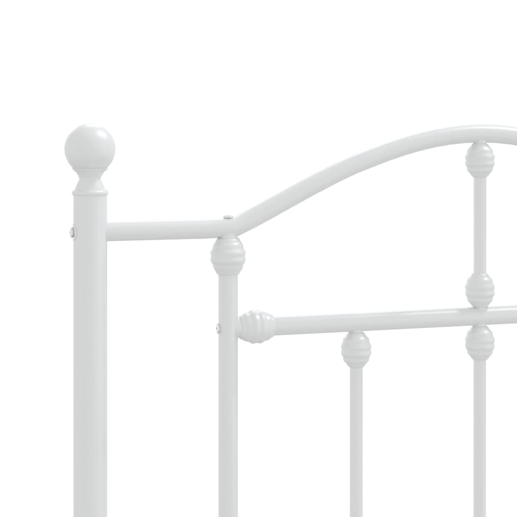 vidaXL Metal Headboard White 80 cm