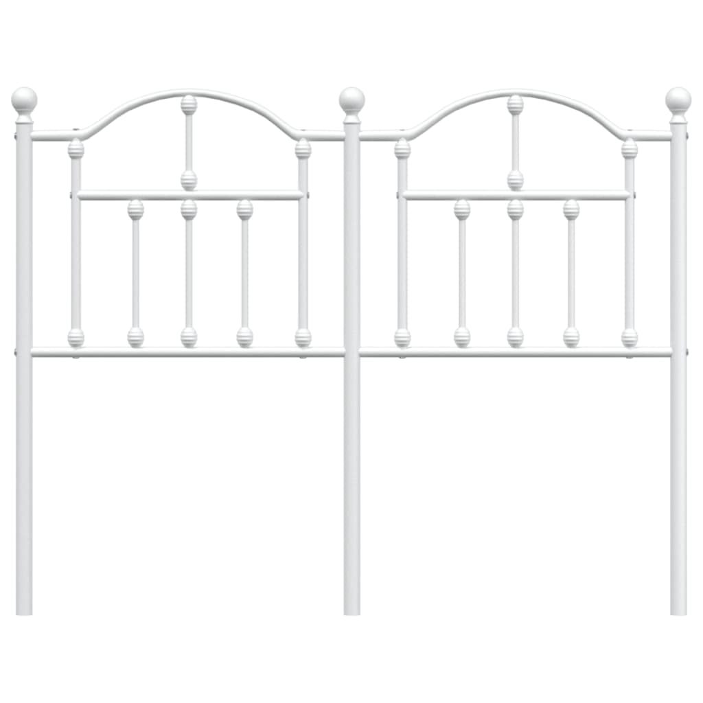 vidaXL Metal Headboard White 120 cm