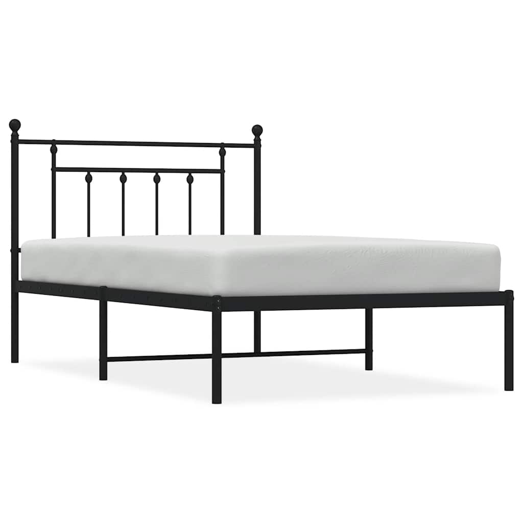 Bed Frame | Black | Steel | Single | Bed Frame | Rectangular | Industrial