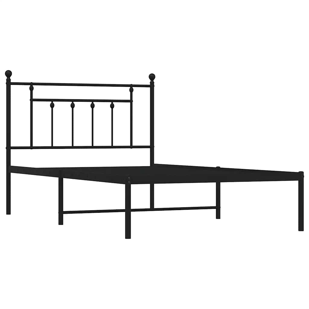Bed Frame | Black | Steel | Single | Bed Frame | Rectangular | Industrial
