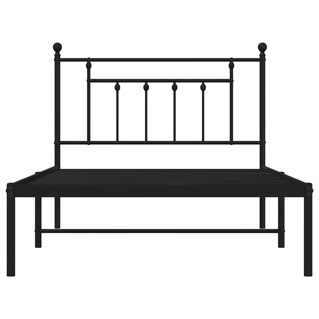 Bed Frame | Black | Steel | Single | Bed Frame | Rectangular | Industrial