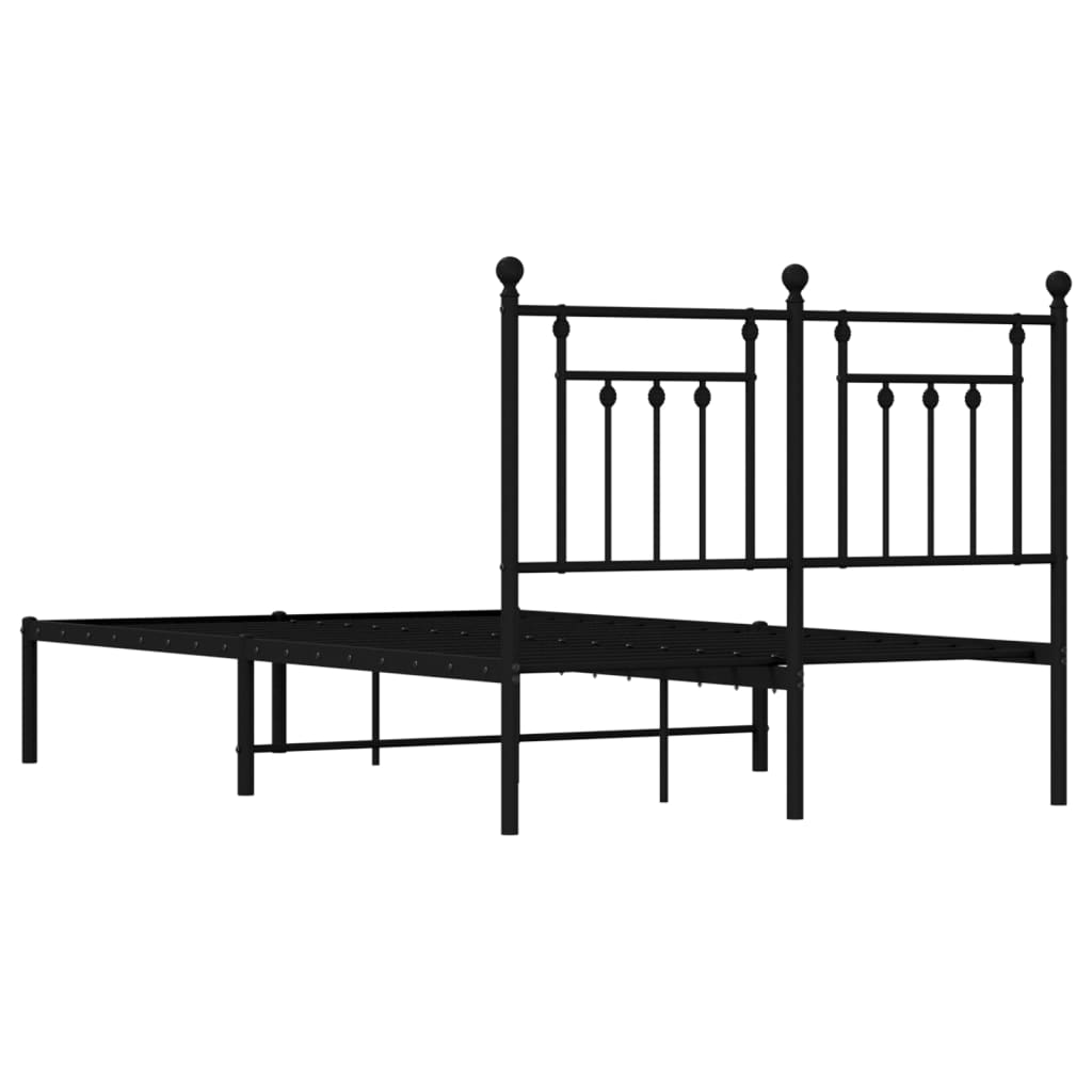 Bed Frame | Black | Powder-coated steel | Small Double | Metal Bed Frame