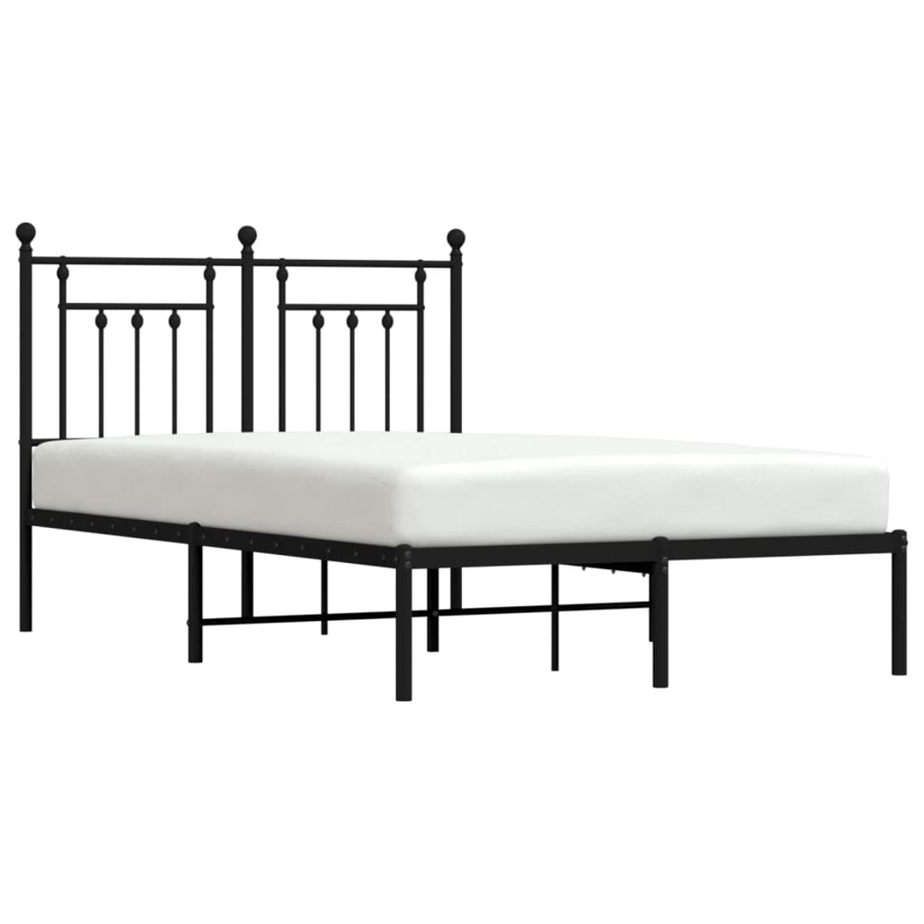 Bed Frame | Black | Powder-Coated Steel | Double | Bed Frame