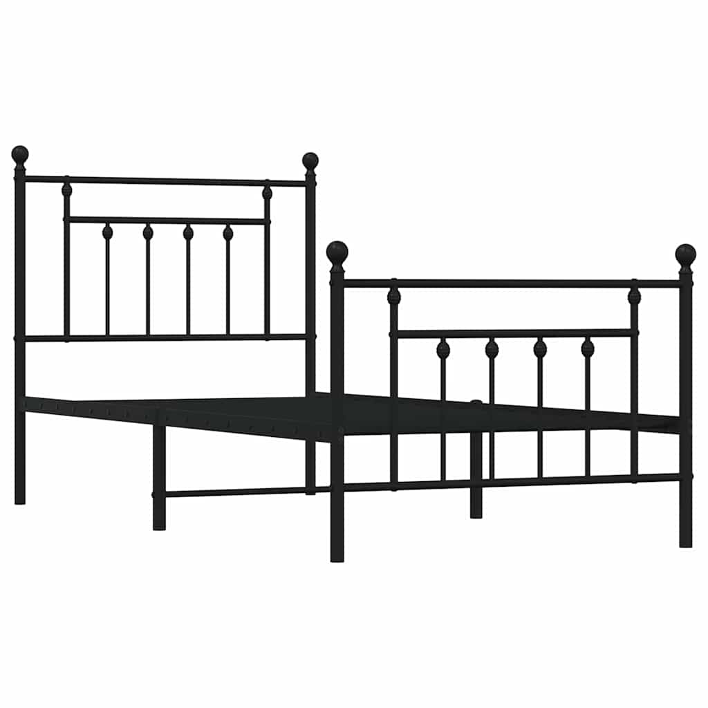 Bed Frame | Black | Powder-Coated Steel | Single | Bed Frame