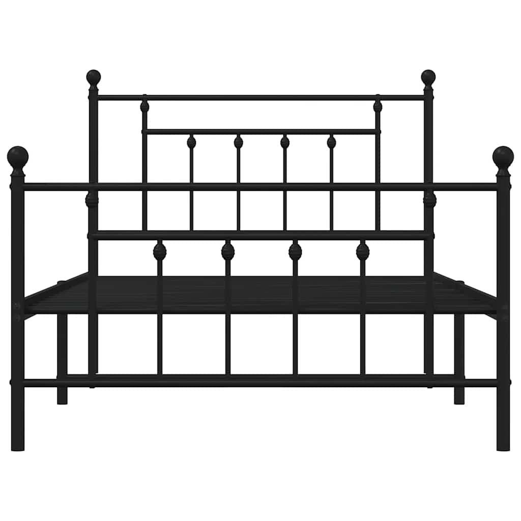 Bed Frame | Black | Steel | Single | Industrial | Bed Frame | Rectangular