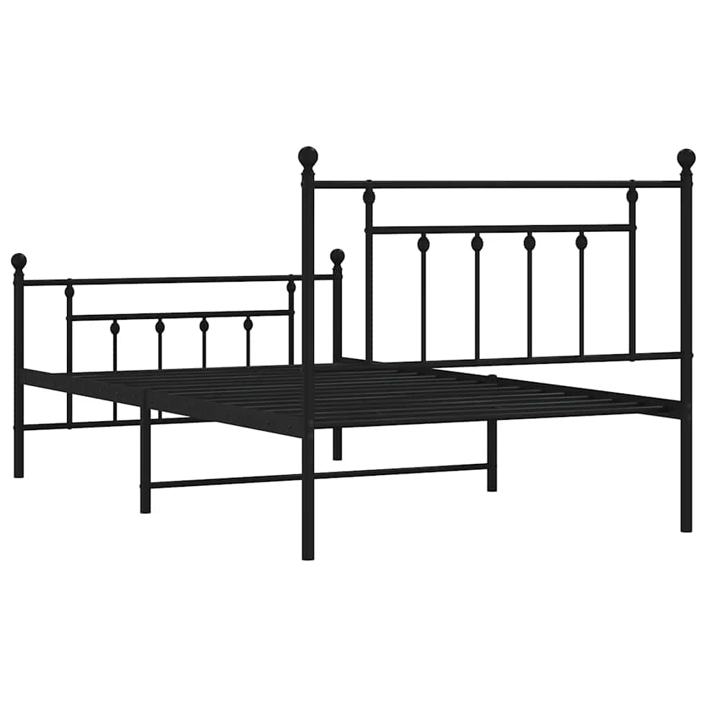 Bed Frame | Black | Steel | Single | Industrial | Bed Frame | Rectangular