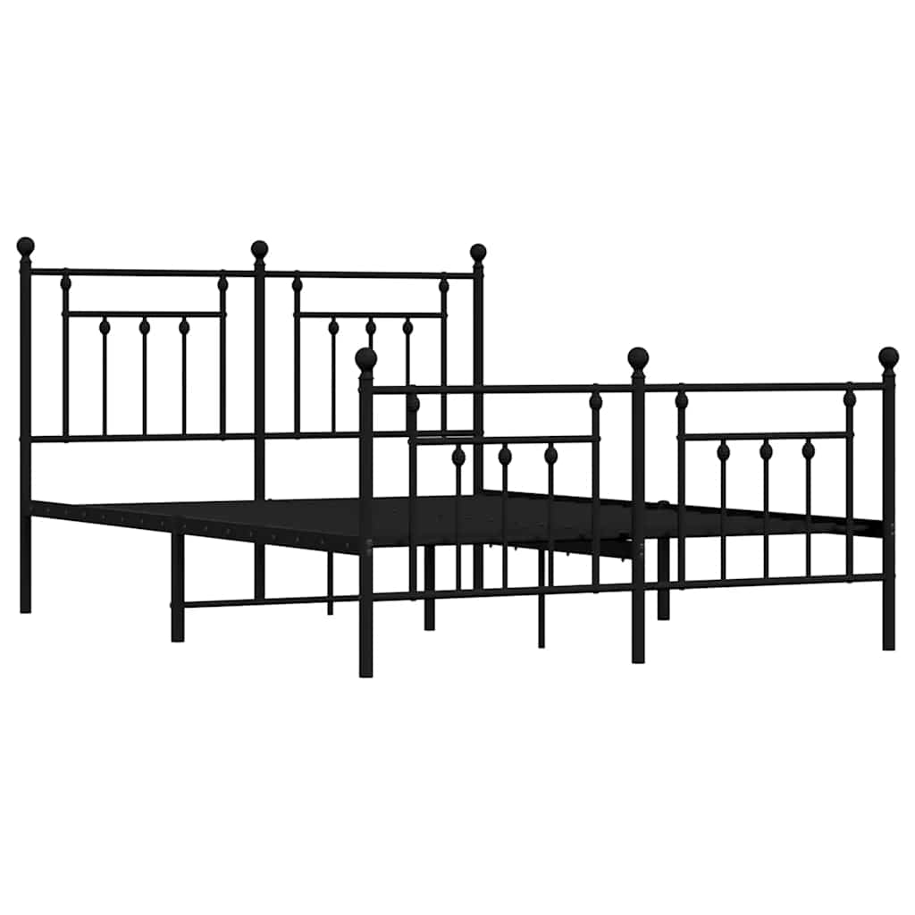 Bed Frame | Black | Steel | Double | Bed Frame | Rectangular | Industrial