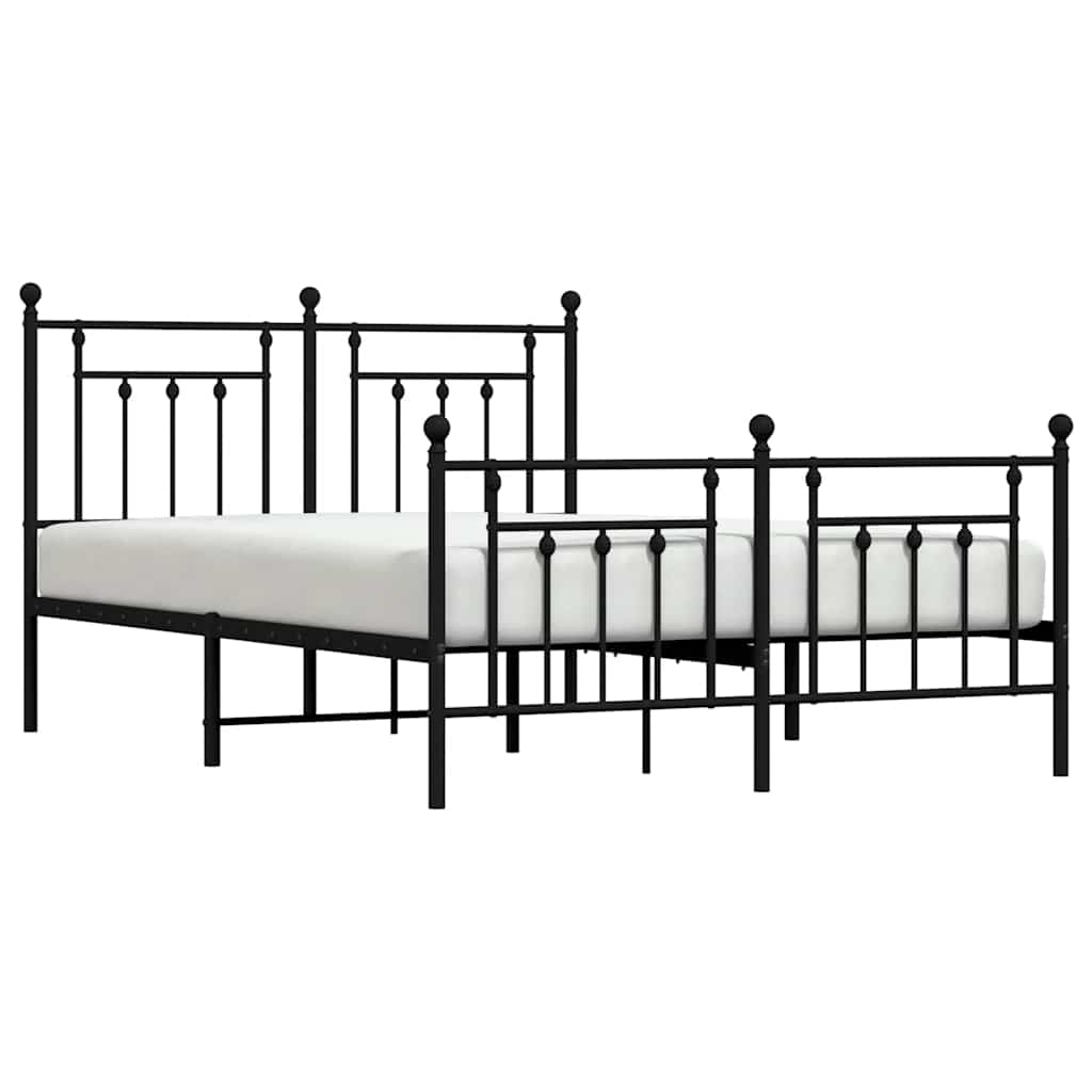 Bed Frame | Black | Steel | Double | Bed Frame | Rectangular | Industrial