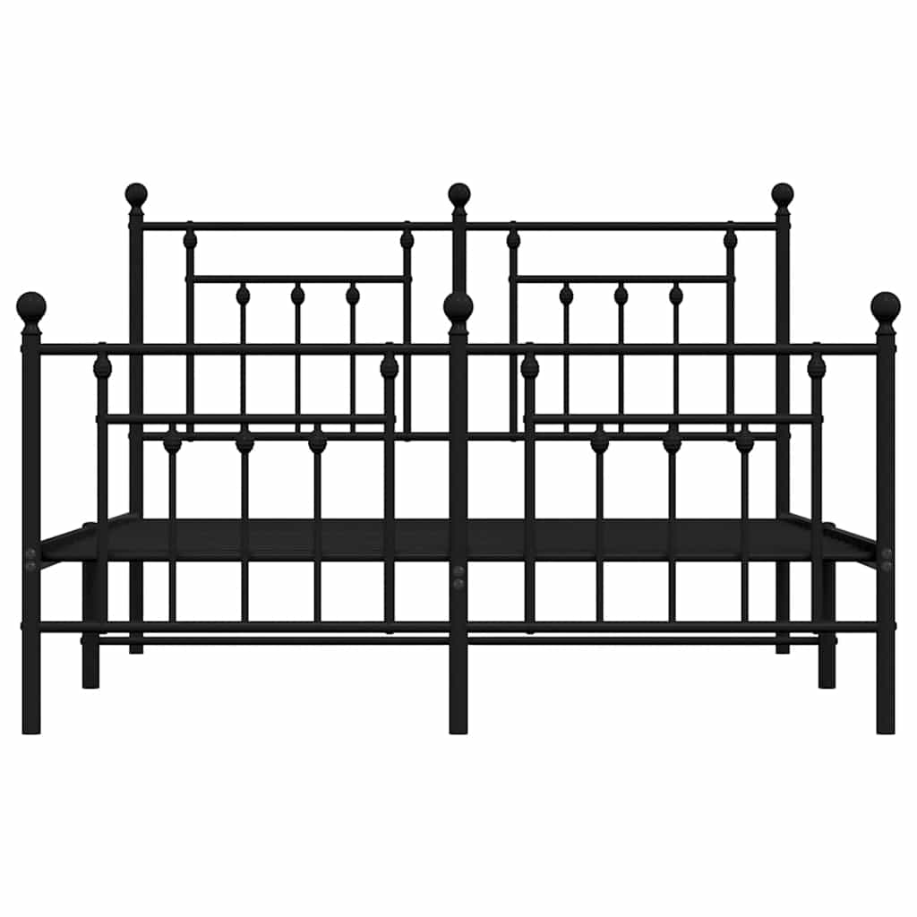 Bed Frame | Black | Steel | Double | Bed Frame | Rectangular | Industrial