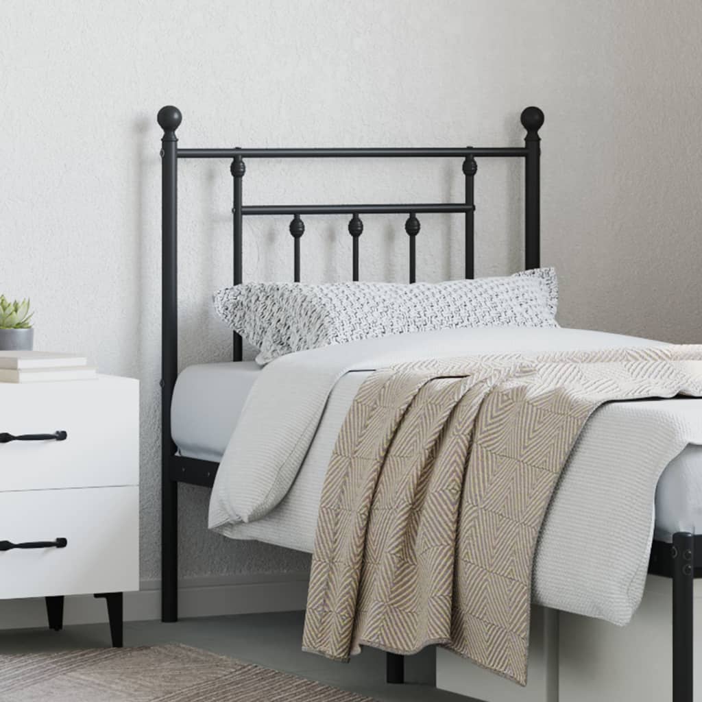 Metal Replace Headboard Black 75 cm