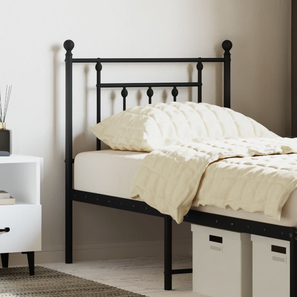 Metal Replace Headboard Black 75 cm