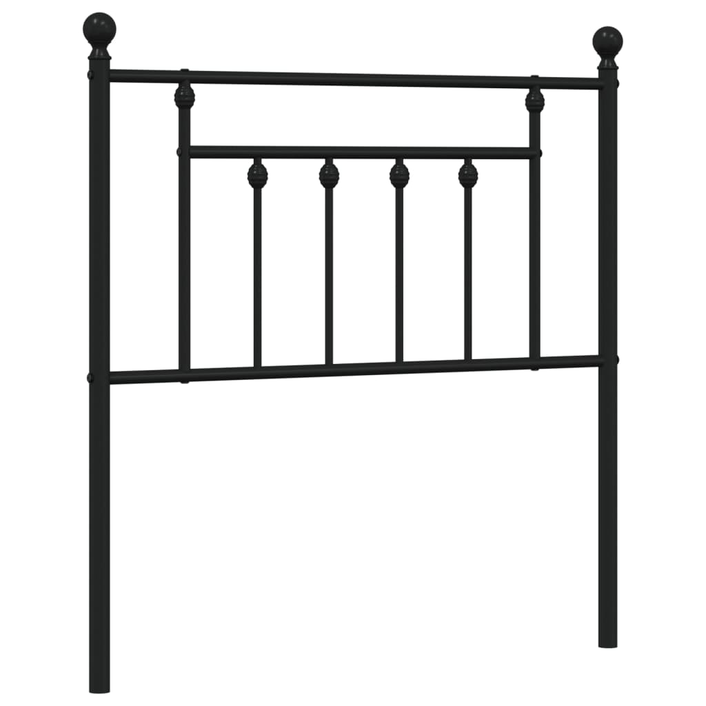 Metal Replace Headboard Black 80 cm