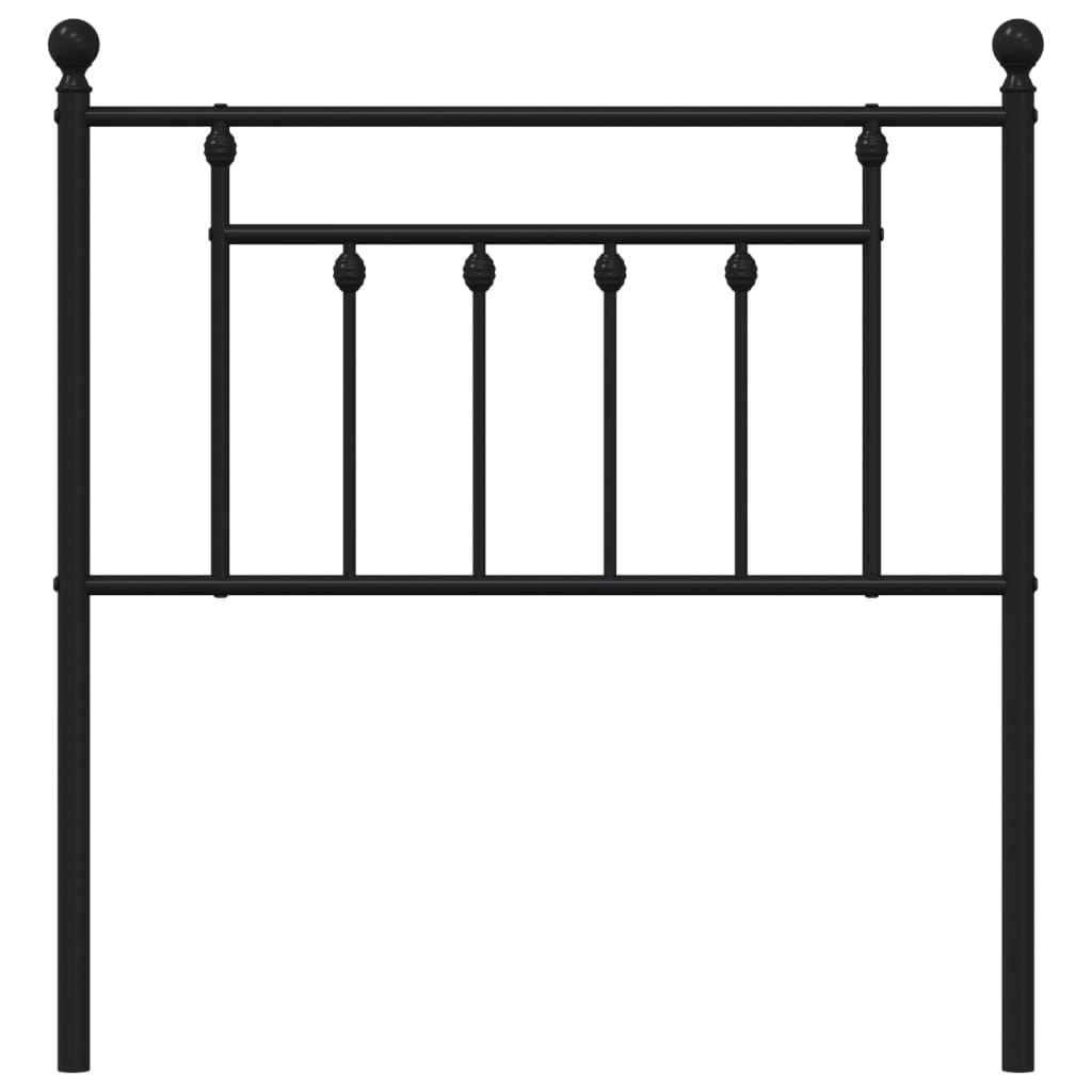 Metal Replace Headboard Black 80 cm