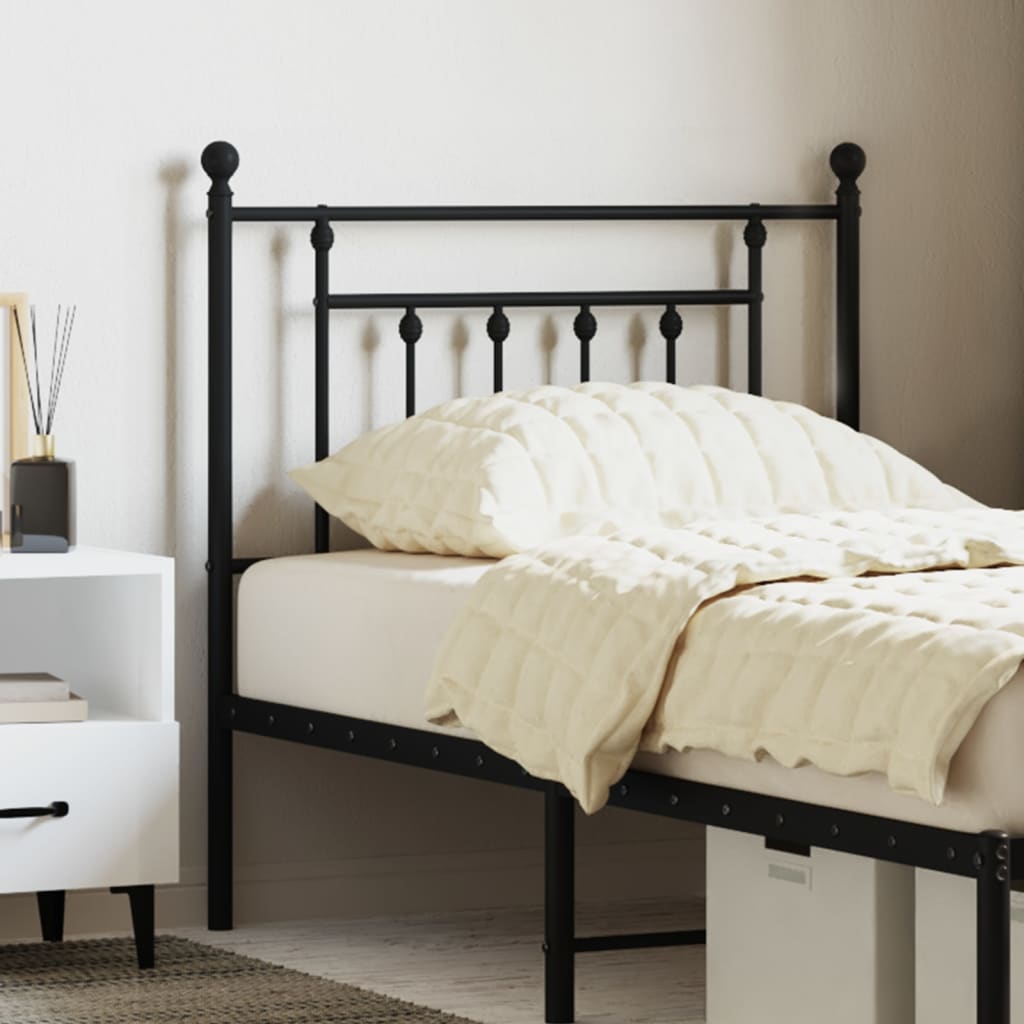 Metal Replace Headboard Black 80 cm