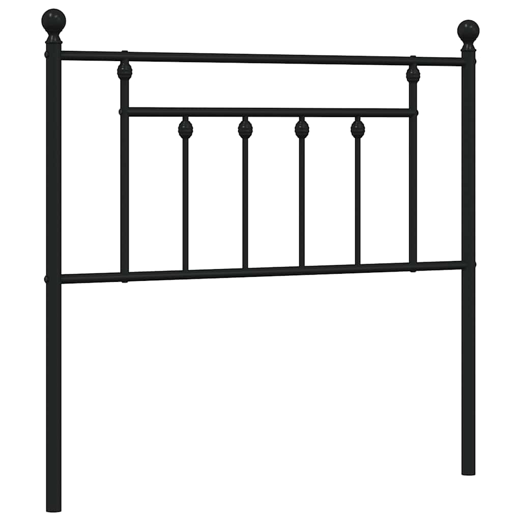 Metal Replace Headboard Black 90 cm