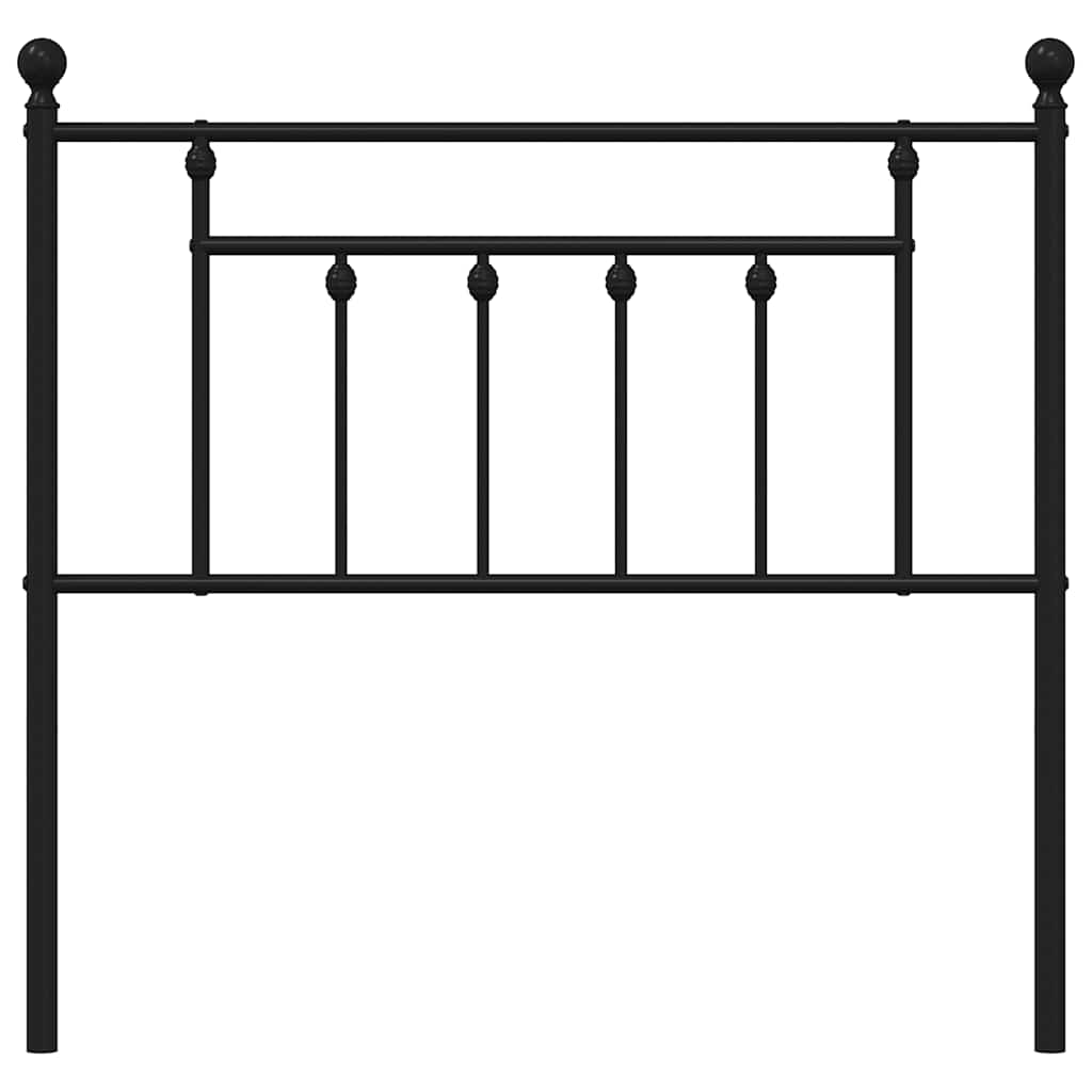 Metal Replace Headboard Black 90 cm