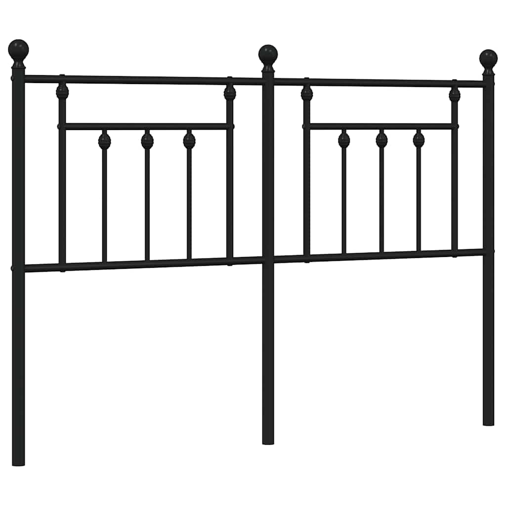 Metal Replace Headboard Black 140 cm