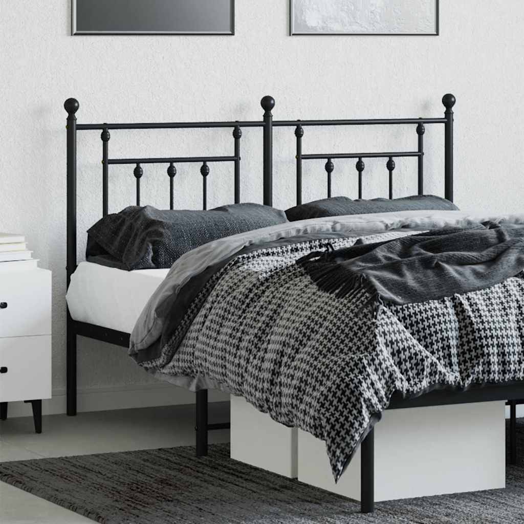 Metal Replace Headboard Black 140 cm