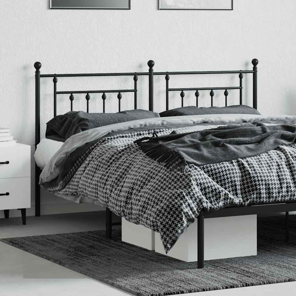 Metal Replace Headboard Black 160 cm