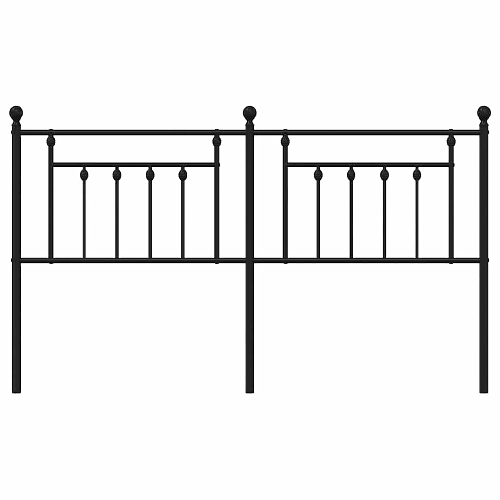 Metal Replace Headboard Black 160 cm