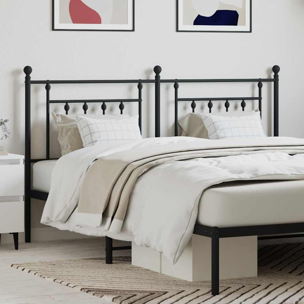 Metal Replace Headboard Black 160 cm