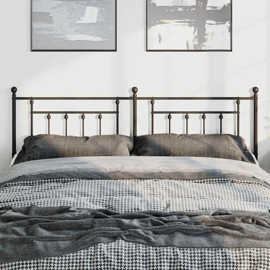 Metal Replace Headboard Black 193 cm