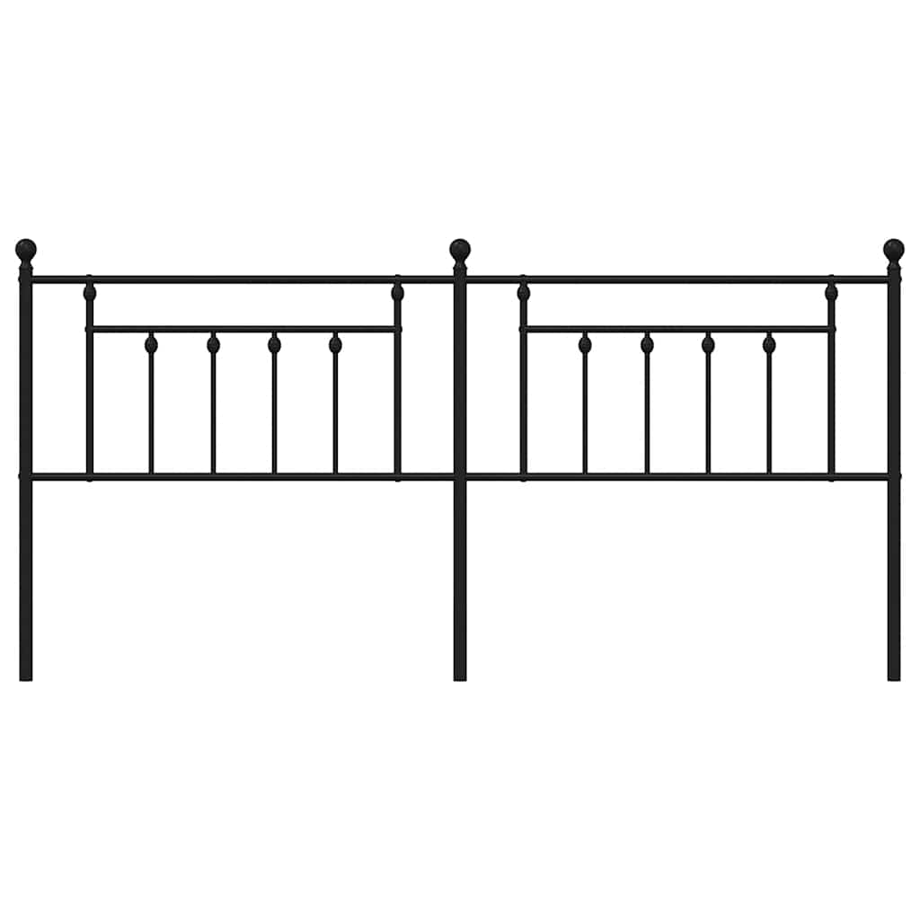 Metal Replace Headboard Black 193 cm
