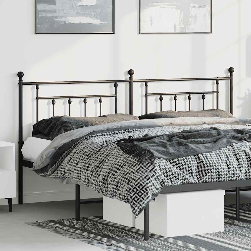 Metal Replace Headboard Black 193 cm