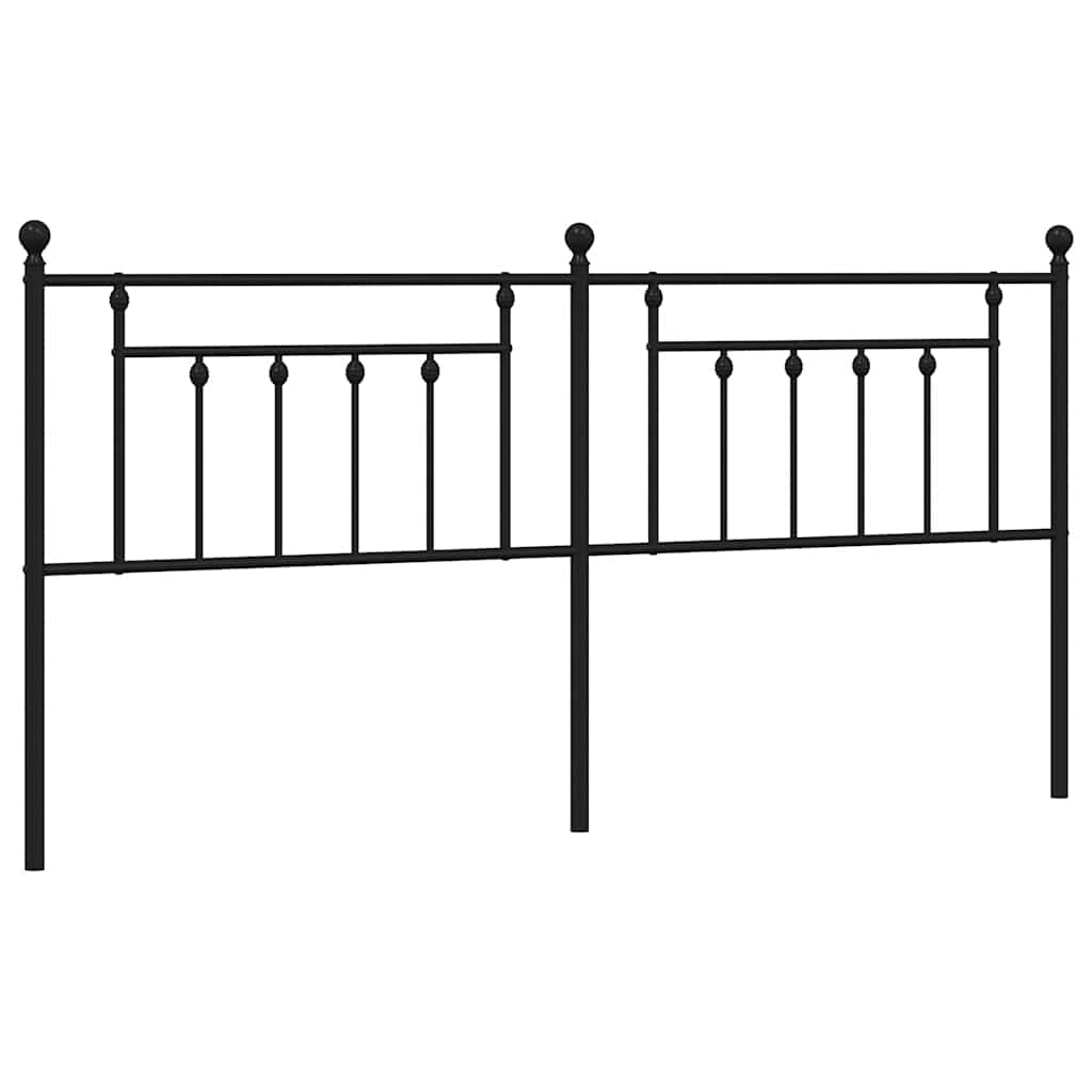 Metal Replace Headboard Black 200 cm