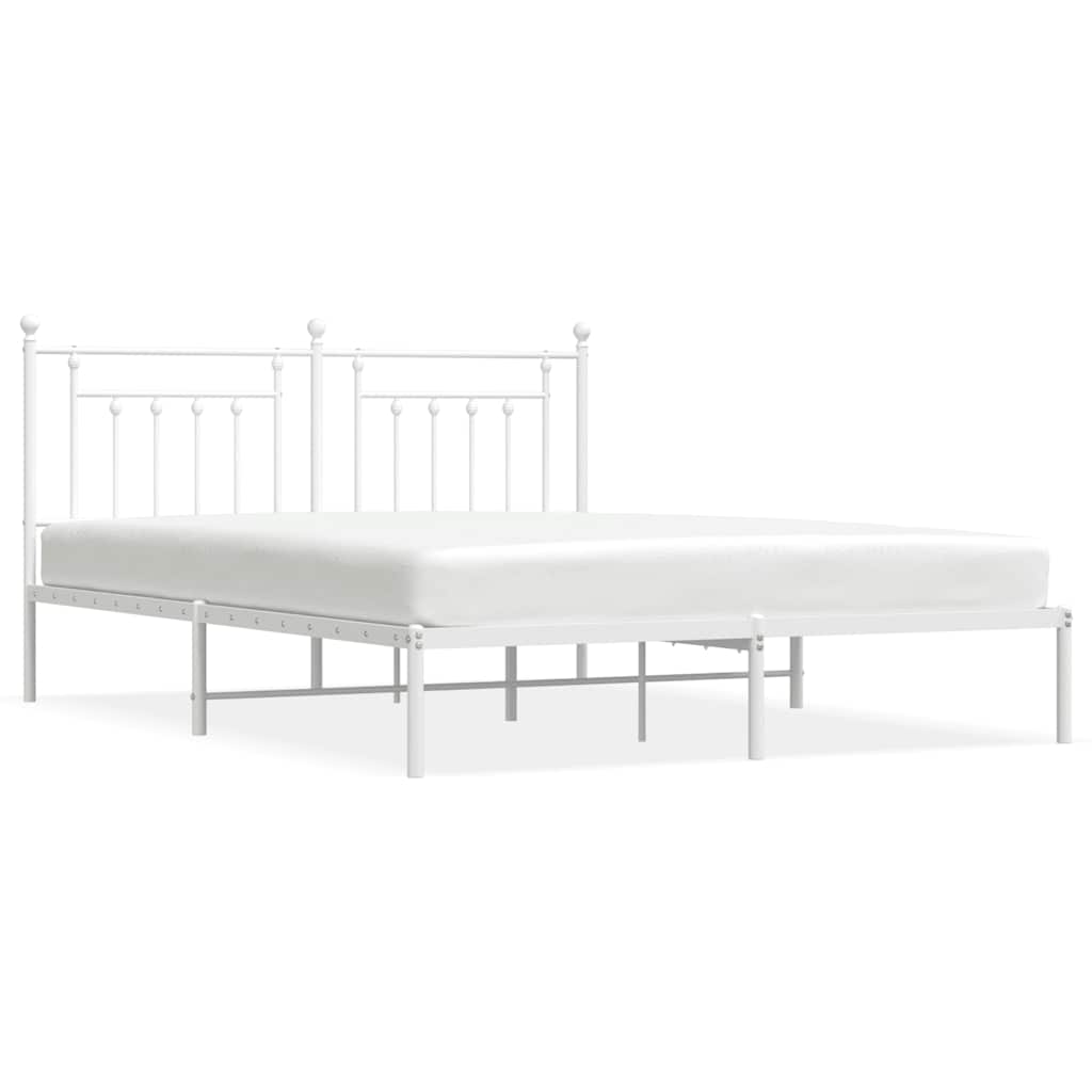 Bed Frame | White | Powder-Coated Steel | Super King | Bed Frame