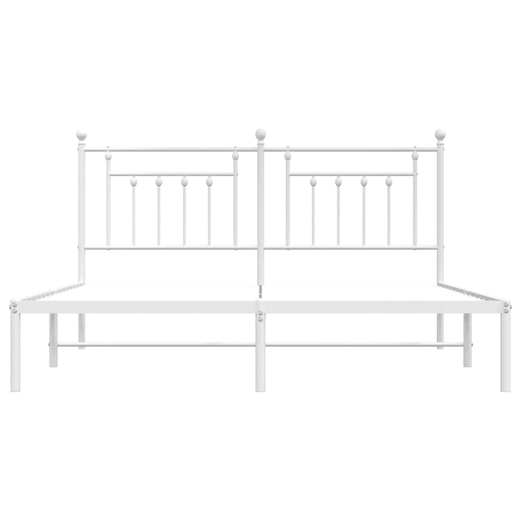 Bed Frame | White | Powder-Coated Steel | Super King | Bed Frame