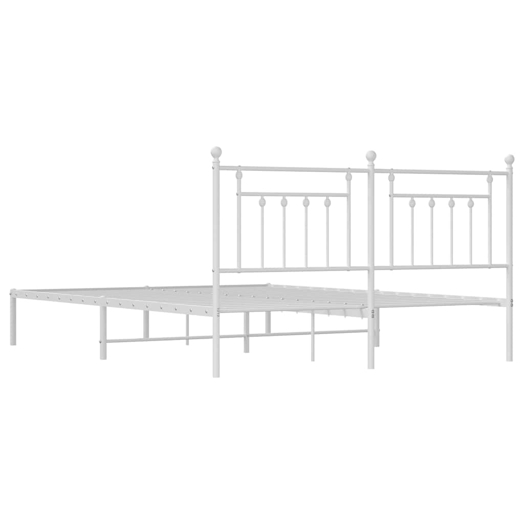 Bed Frame | White | Powder-Coated Steel | Super King | Bed Frame