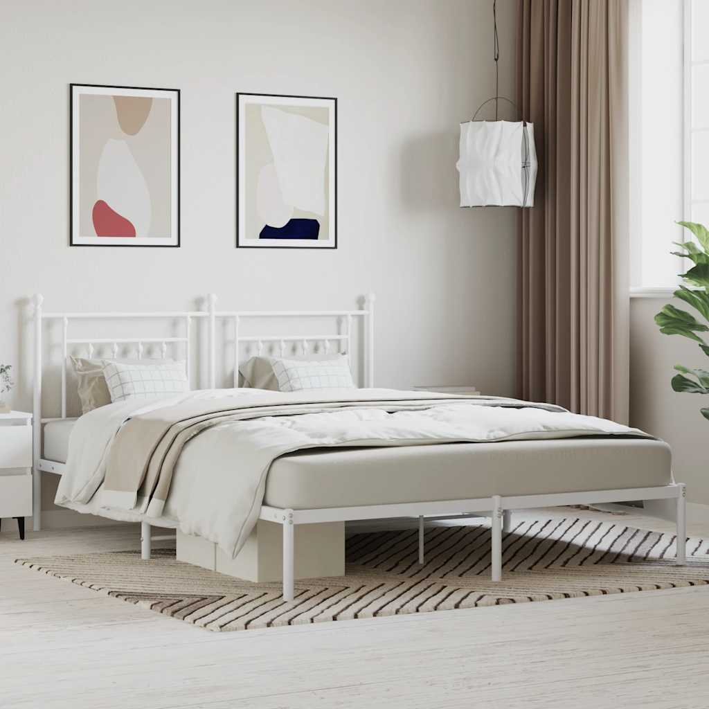 Bed Frame | White | Powder-Coated Steel | Super King | Bed Frame