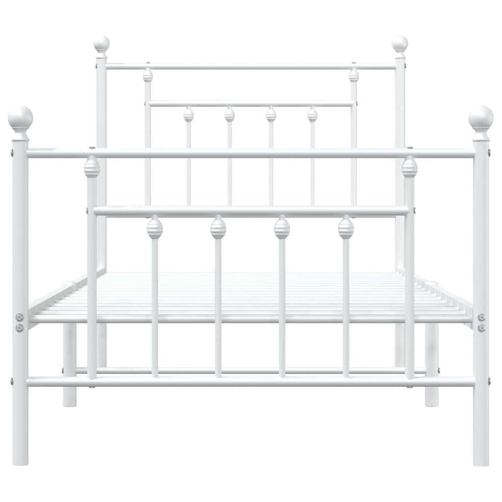 Bed Frame | White | Powder-coated steel | Single |  Durable  | Bed Frame