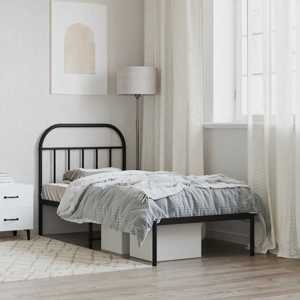 Bed Frame | Black | Powder-coated Steel | Single | Bed Frame