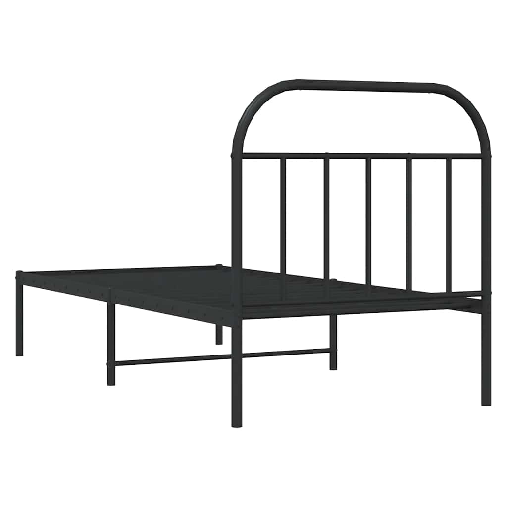 Bed Frame | Black | Powder-coated Steel | Single | Bed Frame