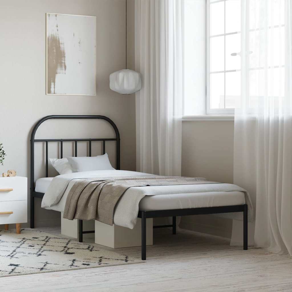 Bed Frame | Black | Powder-coated Steel | Single | Bed Frame