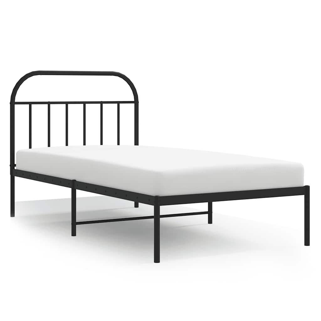 Bed Frame | Black | Powder-Coated Steel | Single | Bed Frame