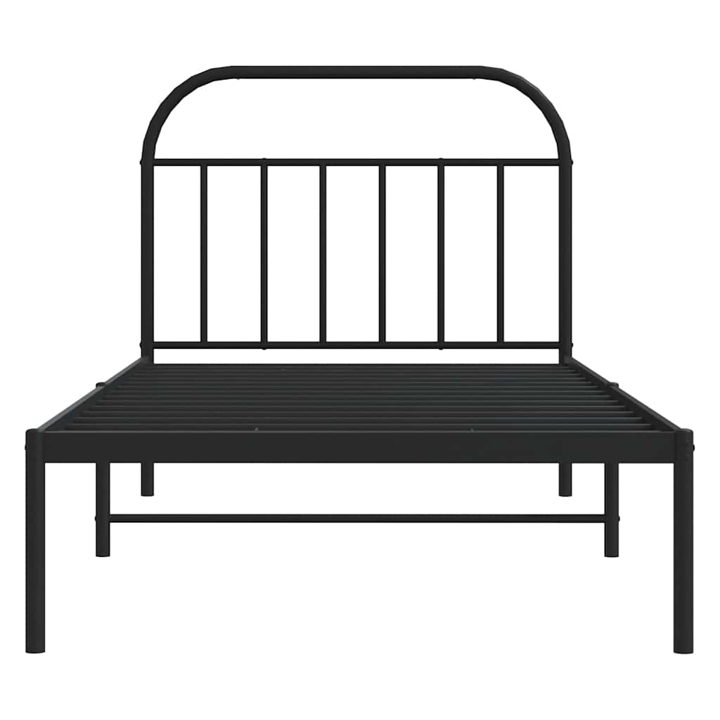 Bed Frame | Black | Powder-Coated Steel | Single | Bed Frame